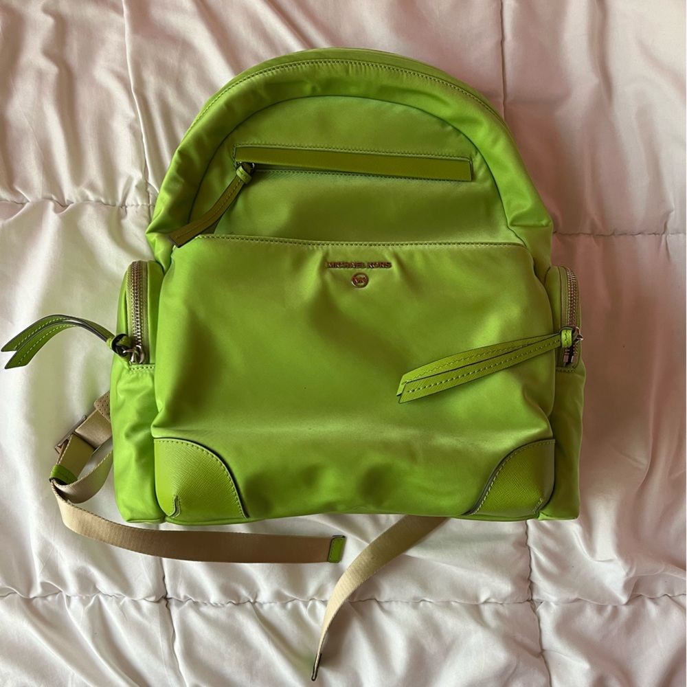 Michael Kors Lime Green Backpack